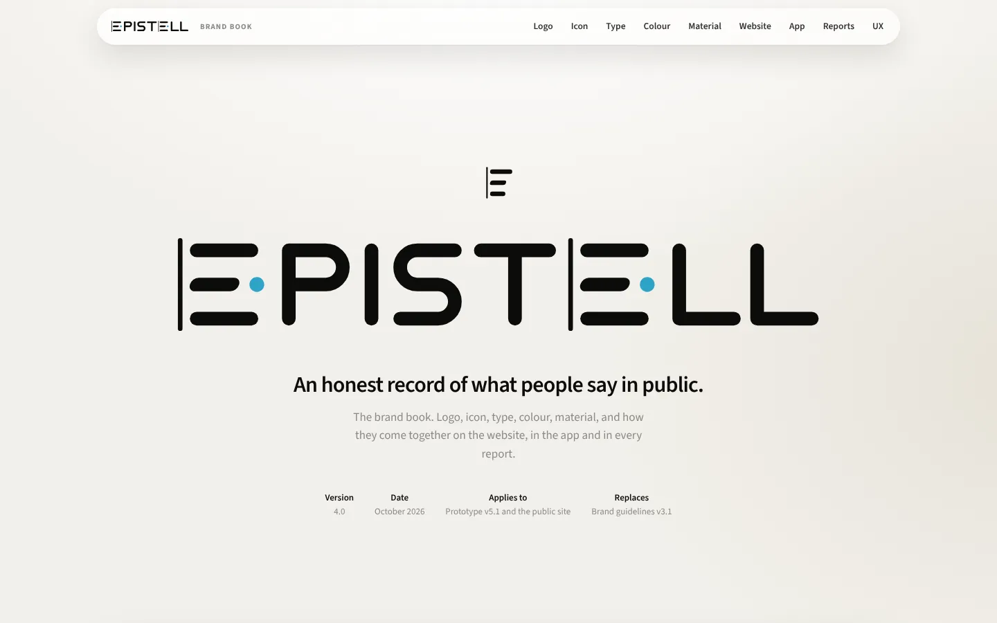 Epistell brand book